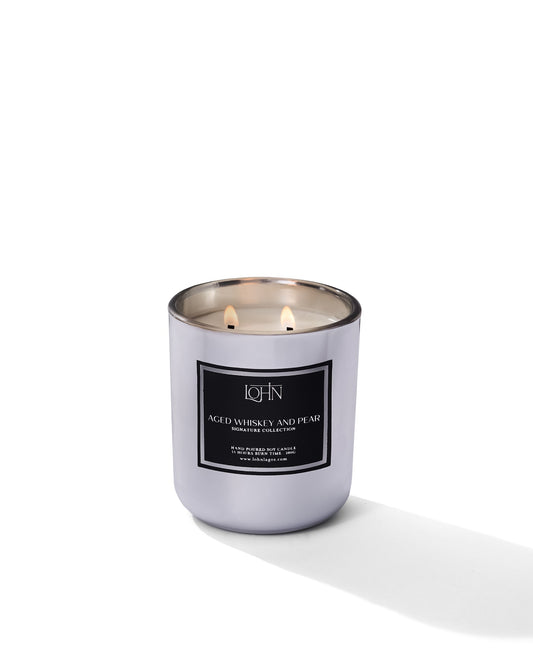 LOHN Aged Whiskey & Pear Scented Candle 380g